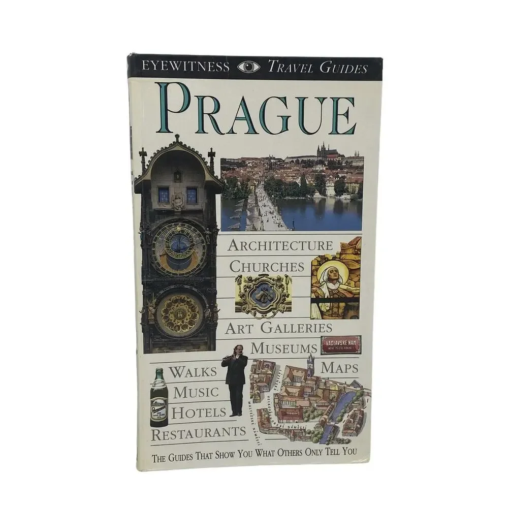Prague: DK Eyewitness Travel Guides 1st American Ed. 1994 Maps Photos 264 Pages